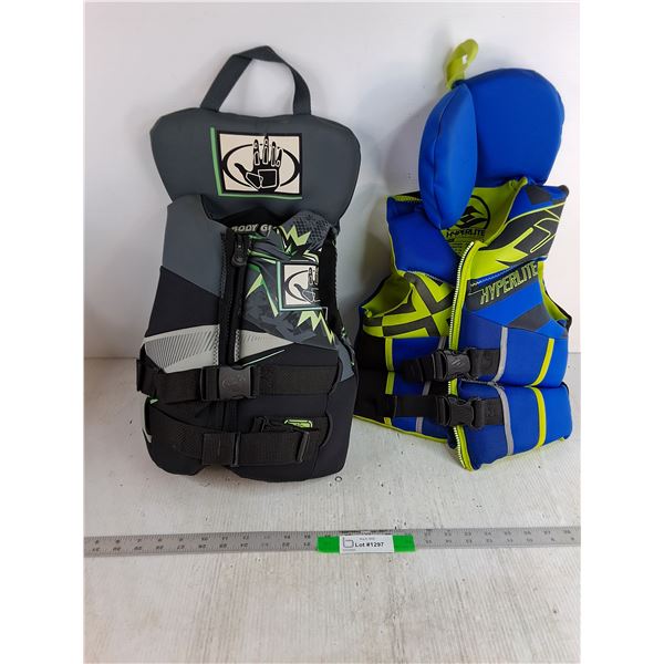 (2) Youth Life Jackets (60-90lbs) - Hyperlite & Body Glove