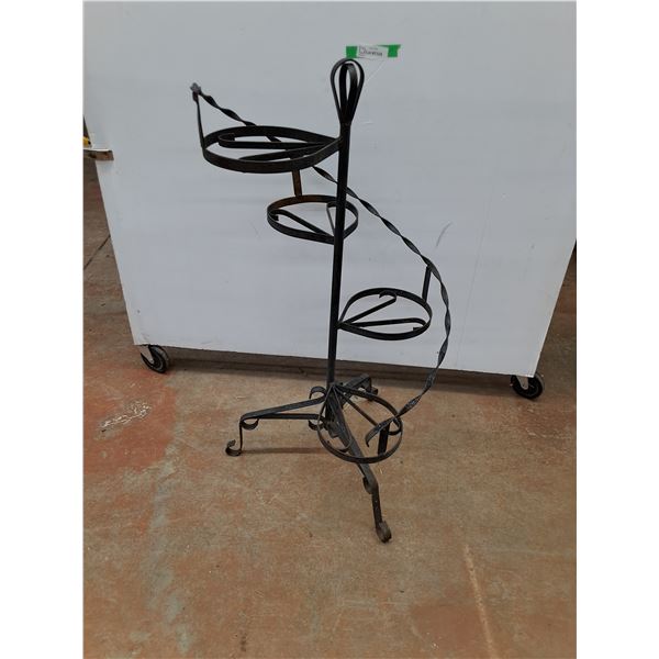 ** Metal Spiral Wrought Iron Plant Holder, Pickup Only