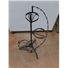 Image 4 : ** Metal Spiral Wrought Iron Plant Holder, Pickup Only