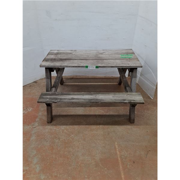 ** Wooden Kids Picnic Table, Pickup Only