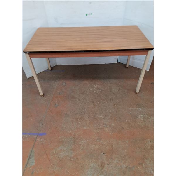 * Wooden Top, Metal Frame Table (60x30x30), Pickup Only
