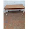 Image 1 : * Wooden Top, Metal Frame Table (60x30x30), Pickup Only