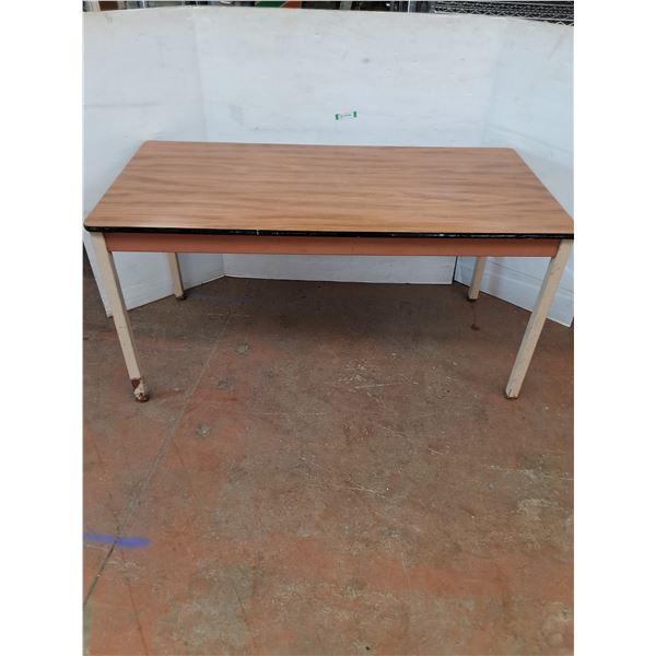 * Wooden Top, Metal Frame Table (60x30x30), Pickup Only
