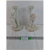 Image 1 : (2) Fine Porcelain Candlestick Decoration (10")