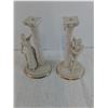 Image 6 : (2) Fine Porcelain Candlestick Decoration (10")