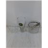 Image 6 : Various Glass Cups & Container w/ Tongs
