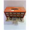 Image 4 : Metal Organizer With Plastic Drawers 9.75" x 12" x 6", With Random Stuff