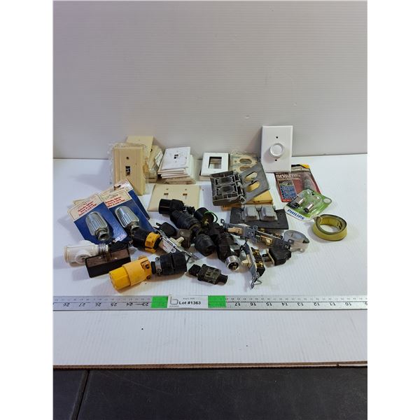 (27) Light Switch Covers, Power Cord Ends, Misc