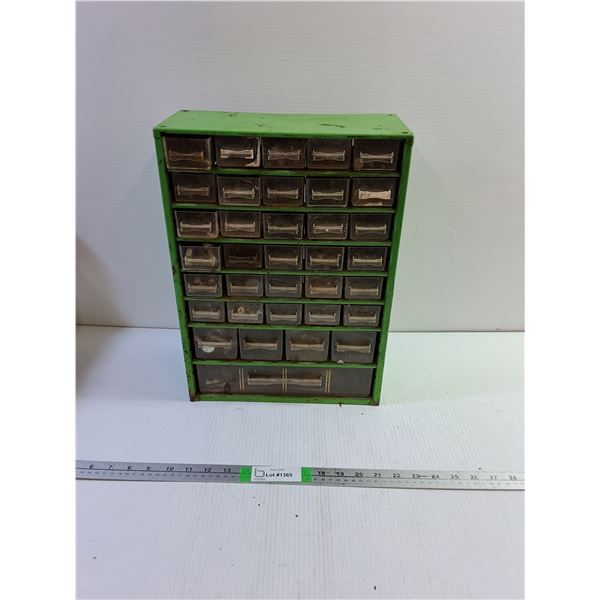36 Drawer Metal Organizer With Plastic Drawers 16" x12" x6", Misc