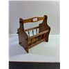 Image 2 : Magazine Rack, (5) Stems Artificial Flowers, Pickup Only