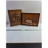 Image 1 : "Bear" Wall Hanging - 16" x 12", "Blacksmith" Wall Hanging 14" x 11.5"