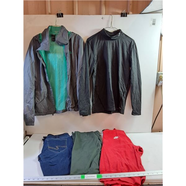 Women's Large North Face Jacket, Silver Jeans Waist - 34, Misc