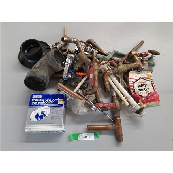 Assorted Plumbing Supplies - Universal Toilet Bowl Wax Seal Gasket, Putty Mastic, Misc