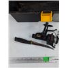 Image 2 : 16" Tool Box, Nutchell Fishing Reel, Knife, Misc