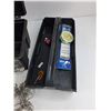 Image 4 : 16" Tool Box, Nutchell Fishing Reel, Knife, Misc