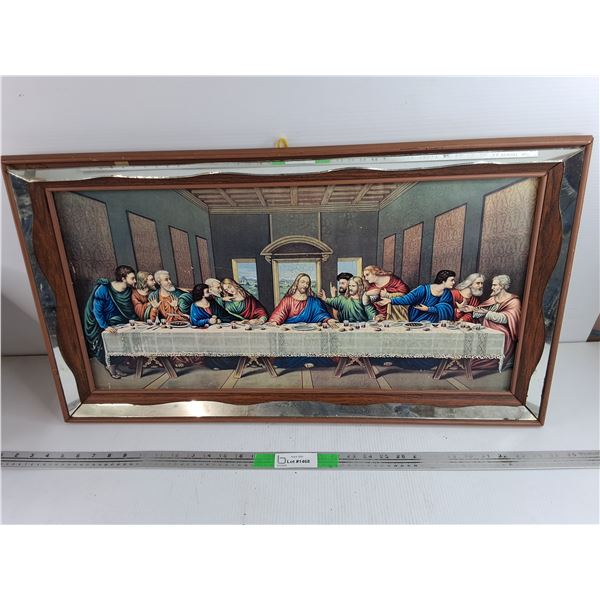Framed The Last Supper Print 31" x 17", Pickup Only