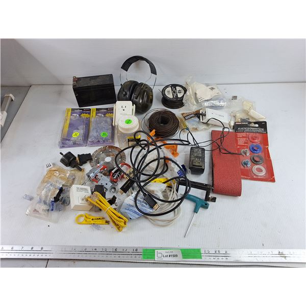 Ear Noise Protection, Sanding Belt, HDMI Cable, Quad Battery, A/C and Fuel Line Disconnect Tool Set