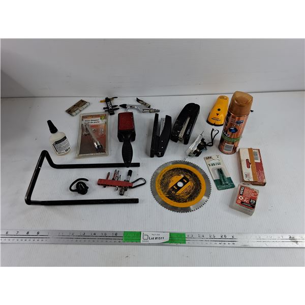 Circular Blade, Door Stopper, Staplers, Hinge, T25 Bits, Misc