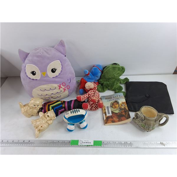 Plush Toys, Mud City Book, Hand Massager - Powers On, As Is, Ceramic Mug, Umbrella, Misc