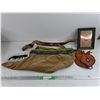 Image 1 : Baby Cover, Wooden Stick, Beaded Suede Bag, Frames Embroidery Art