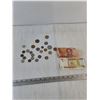 Image 2 : Assorted Coins, Canada, Mexico, India, Costa Rica, Thai and Cuban Bank Notes