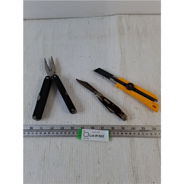 Folding Pliers, Old Timer Knife, Box Cutter