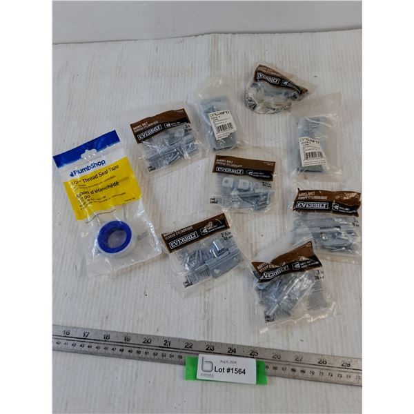 Thread Seal Tape, (6) Barrel Bolt Packs, (2) Hinges Sets