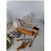 Image 3 : *Popcorn Popper, Veggie Prepper, Rolling Pin, ButterDish, Storage Tub23.5"18"x15.5",  Misc