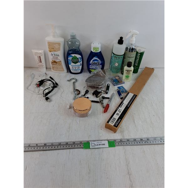 Various Cleaning Products, Pads, Moon Magic Jewelry Box, Cable Panel, Earbuds, Misc, Pickup Only