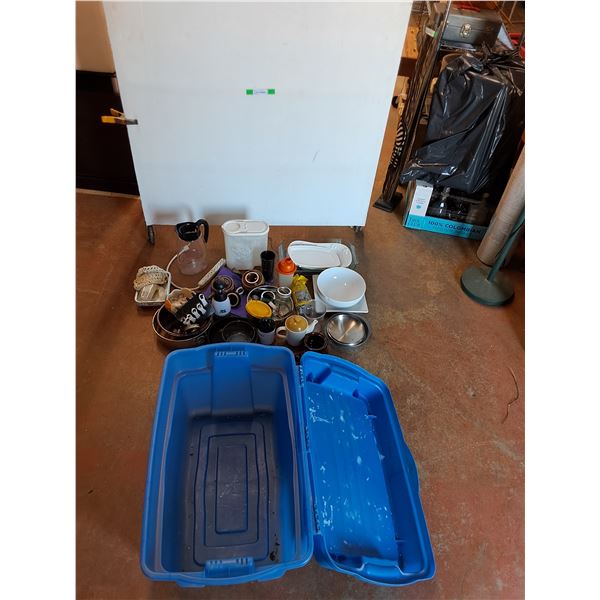 *Variety of Pans, Glass & Metal Bowls, Trays, Pitcher, Water Bottles, Dish Scrubbers, Tote, PU Only