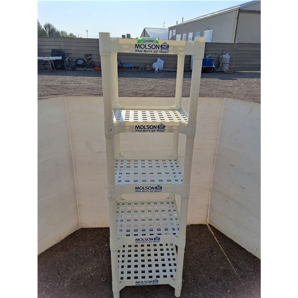 **Five Shelf Molson Plastic Shelf No Shipping