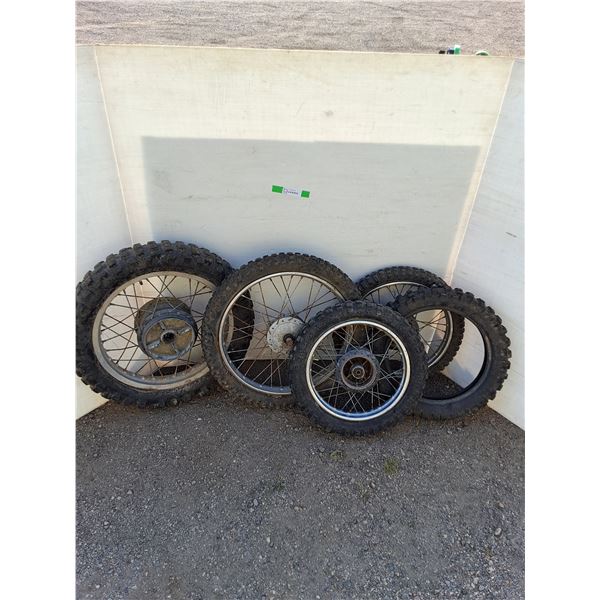 (5) Dirt Bike Wheels Various Sizes No Shipping