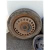 Image 2 : **(2) Car Tires 125/70/R15 (1) 14" Car Rim No Shipping
