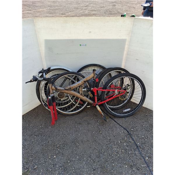 Full Suspension Bike As-Is with (9) Various Wheels No Shipping