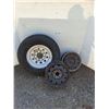 Image 1 : **(3) Car Rims with (1) Tire No Shipping