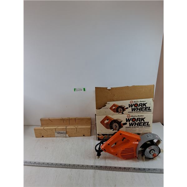 Miter Box and Black and Decker Work Wheel Power Stripper and Sander Works with Box