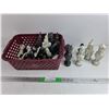 Image 1 : Ceramic Chess Pieces & Plastic Basket