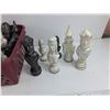 Image 3 : Ceramic Chess Pieces & Plastic Basket