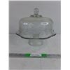 Image 1 : Footed Glass Cake Stand with Lid
