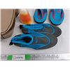 Image 4 : Faux Leather Purse, (2) Pairs of Water Shoes - Size 3, Candle