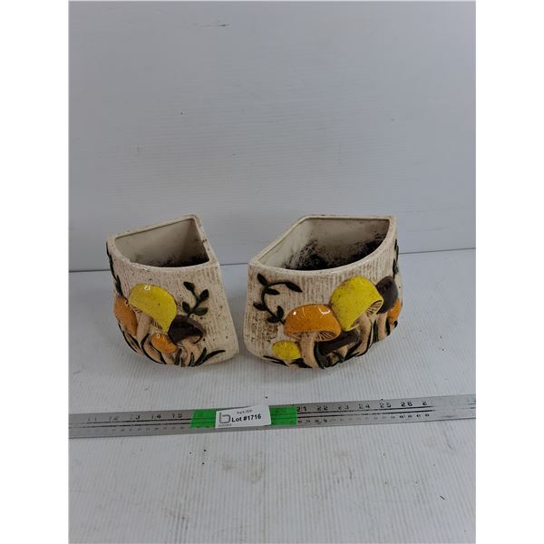 Ceramic Mushroom Style Planters