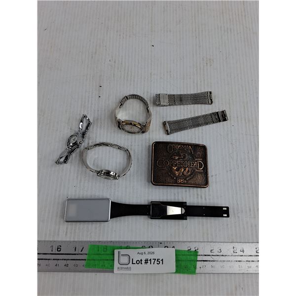 Woman's Quartz Watches, Crosman Copperhead  Belt Buckle, Watch Bracelet