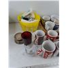 Image 2 : Ceramic Mugs, Glass Goblets, Wicker Baskets, Coasters, Misc