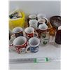 Image 3 : Ceramic Mugs, Glass Goblets, Wicker Baskets, Coasters, Misc