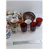 Image 4 : Ceramic Mugs, Glass Goblets, Wicker Baskets, Coasters, Misc