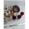 Image 5 : Ceramic Mugs, Glass Goblets, Wicker Baskets, Coasters, Misc