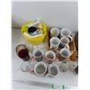 Image 6 : Ceramic Mugs, Glass Goblets, Wicker Baskets, Coasters, Misc