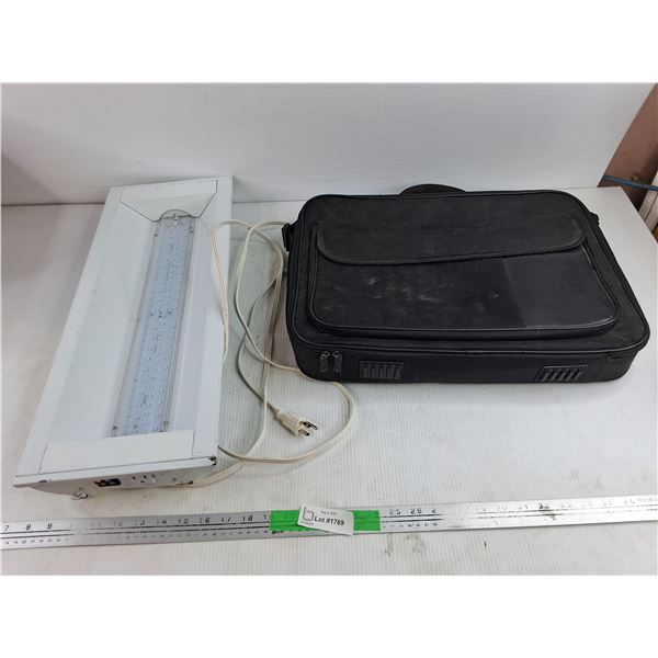 Blue & Red LED Light Fixture - Powers On, As Is 22" Laptop Bag