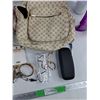 Image 6 : Gucci Cap, Jewelry, Instant Cold Compress, Tumbler, Mini Backpack, Body Spray & Leave In Conditioner