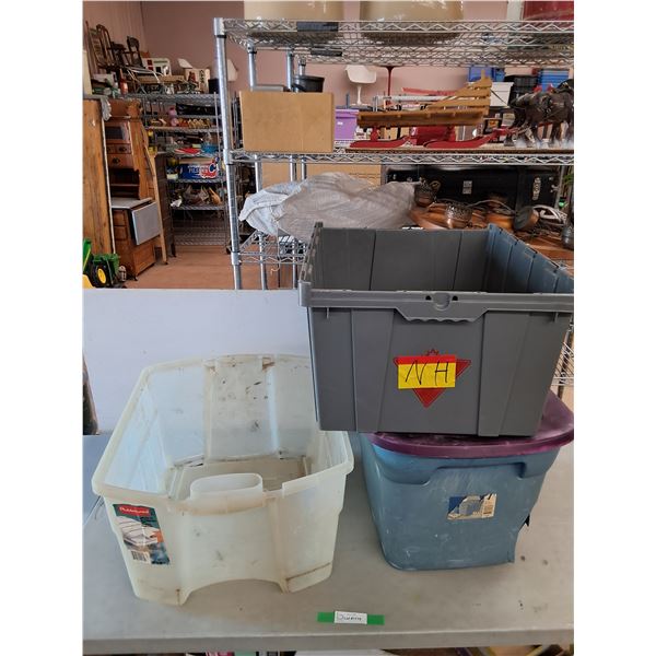 **Plastic Storage Containers, Some Damage, PICKUP ONLY
